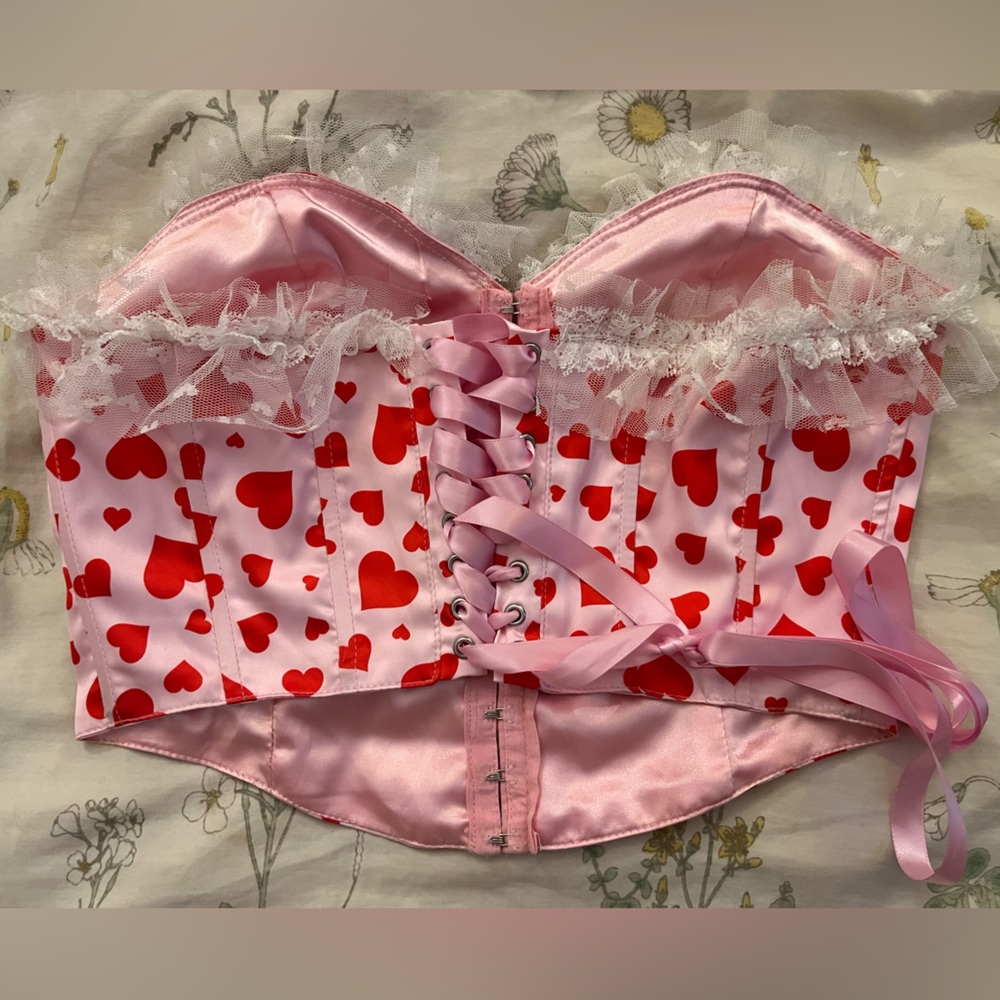 Sugar Thrillz heart print corset top - Picture 3 of 6